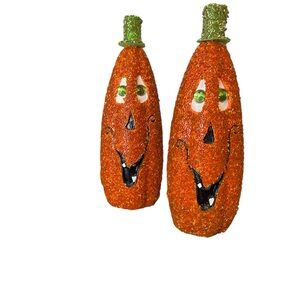 2 Vintage Cracker Barrel Pumpkins